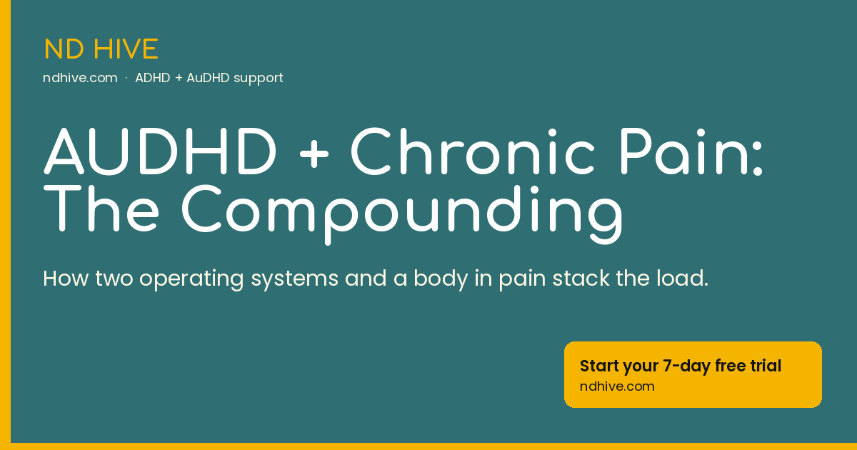 AUDHD + Chronic Pain – ND Hive, neurodivergent productivity support, ndhive.com